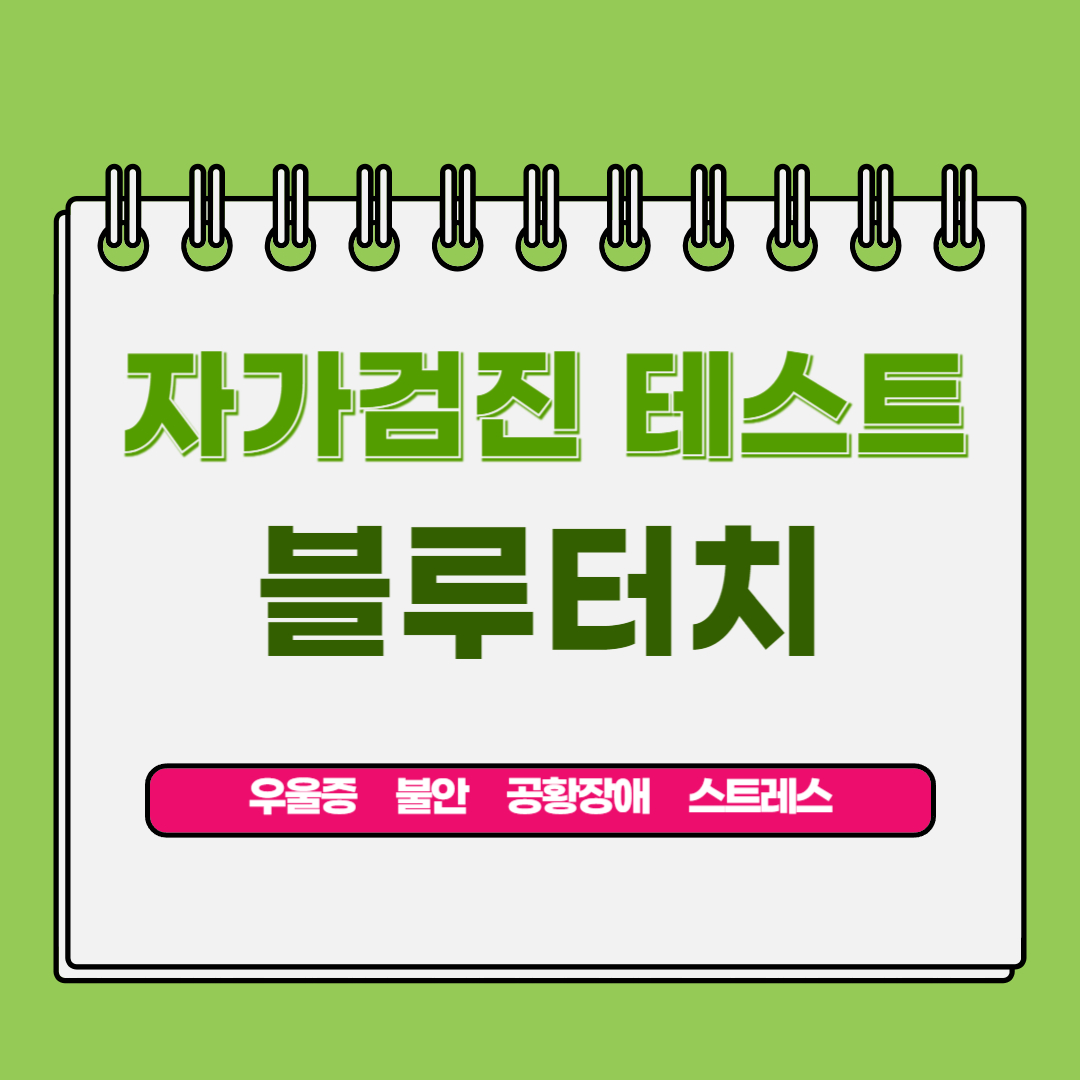 우울증 불안 공황장애 스트레스 자가검진 테스트 블루터치