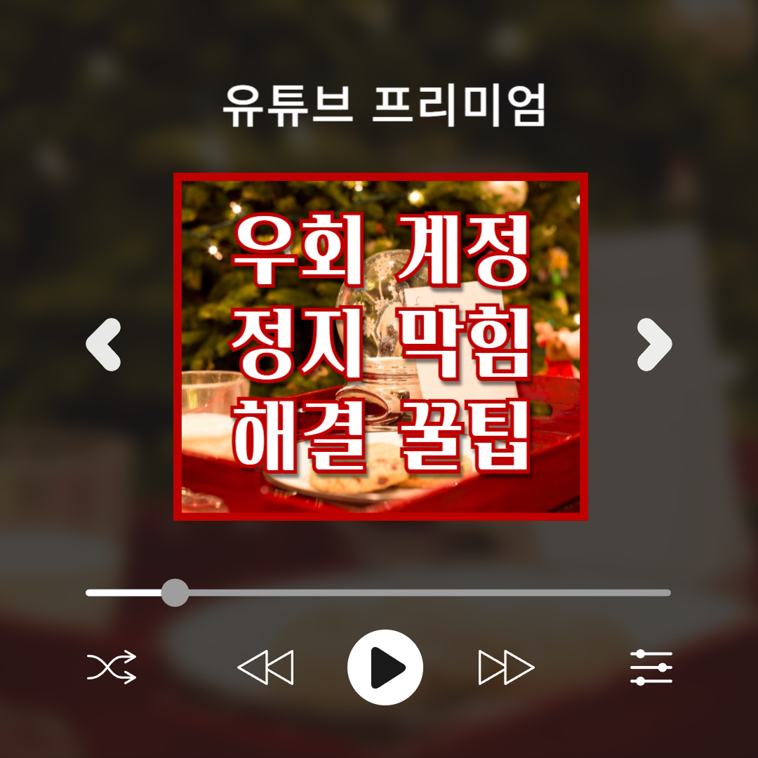 유튜브 프리미엄 우회 계정 정지 막힘 걱정하지 마세요 (꿀팁 대방출)