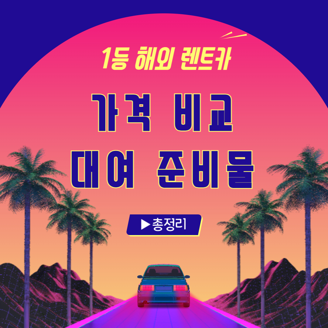 1등 해외 렌트카 가격 비교 대여 준비물